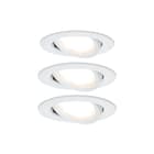 Paulmann - Downlight/spot/schijnwerper set nova coin rond zwenkb
