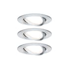 Paulmann - Downlight/spot/schijnwerper set nova coin rond zwenk