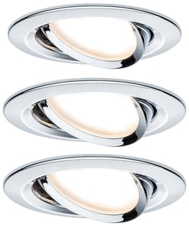 Paulmann - Downlight/spot/schijnwerper set nova coin rond zwenk
