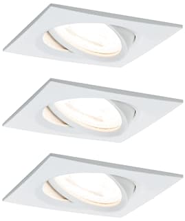 Paulmann - Downlight/spot/schijnwerper set nova coin vierk zwenk