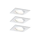 Paulmann - Downlight/spot/schijnwerper set nova coin vierk zwenk