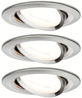 Paulmann - Downlight/spot/schijnwerper set nova rond zwenkb led