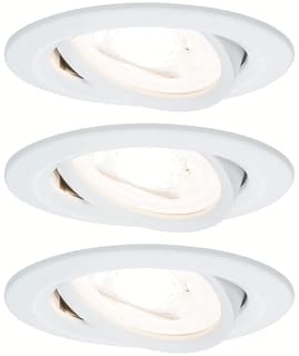 Paulmann - Downlight/spot/schijnwerper set nova rond zwenkb led