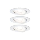 Paulmann - Downlight/spot/schijnwerper set nova rond zwenkb led