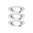 Paulmann - Downlight/spot/schijnwerper set nova rond zwkb led 3-