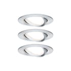 Paulmann - Downlight/spot/schijnwerper set nova coin 3-stapd rd