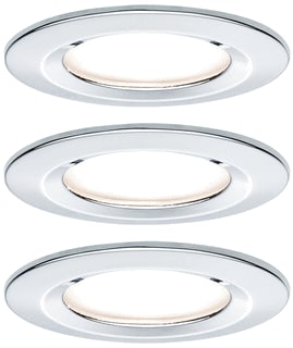 Paulmann - Downlight/spot/schijnwerper Set Nova Coin 3-Stapd Ron