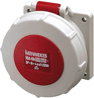 Mennekes - Twincontact CEE-contactdoos, aanbouw 1709