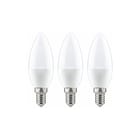 Paulmann - LED-lamp 3er-pack kerze 4w e14 27k