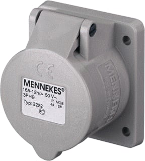 Mennekes - CEE-contactdoos, aanbouw 3222