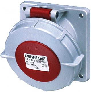 Mennekes - Twincontact CEE-contactdoos, aanbouw 3581
