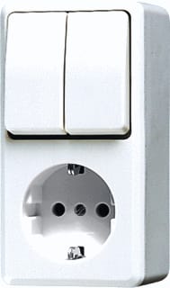 Jung - AP600 Combinatie schakelaar/wcd Combi Ra Awit