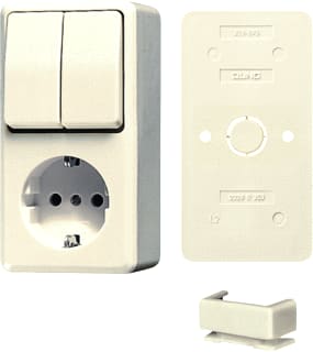 Jung - AP600 Combinatie schakelaar/wcd Combi Serie Ra Wit