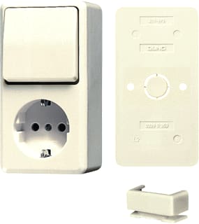 Jung - AP600 Combinatie schakelaar/wcd Combi Wiss Ra Wit