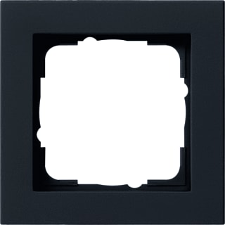 Gira - E2 Afdekraam schakelmateriaal Afdkrm 1V Zwart Mat