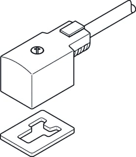 Festo - Sensor/actorkabel met connector kmv-1-24dc-5-led