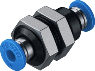 Festo - Fitting met 2 aansluitingen qss-4-100