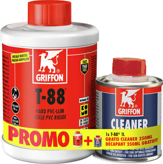 Griffon - Kunststoflijm T-88 Flcn 1L+Cln Bl 250Ml