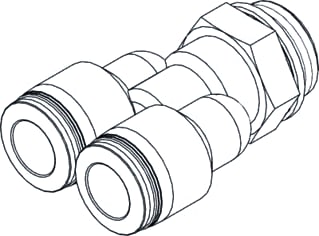 Festo - Fitting met 3 aansluitingen Qsy-G1/2-12