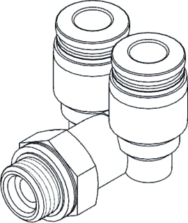Festo - Fitting met 3 aansluitingen qsyl-g3/8-8