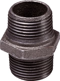 Nefit Industrial - Zwart 280 Fitting met 2 aansluitingen Neft Dubb Nippel 1/2 Zw