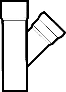 Lorowerk - Vierkante fitting met 3 aansluit. vierkant t-stuk+aftak.100