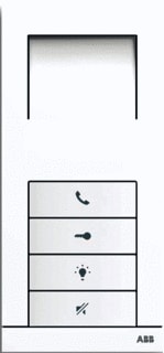 ABB Busch-Jaeger - ABB-Welcome Binnentelefoon deurcommunicatie aud hf binpost 4drukknp wit