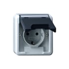 Gira - SW opbouw Bovendeel Wandcontactdoos (WCD schakelmat.) Wcd/Ra Kd + Tk (Bk) Sw