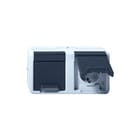 Gira - SW opbouw Wandcontactdoos (WCD schakelmat.) Wcd Ra 2V Hor Kd Ob Gr