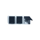 Gira - SW opbouw Wandcontactdoos (WCD schakelmat.) Wcd Ra 3V Hor Kd Sw Ob Gr