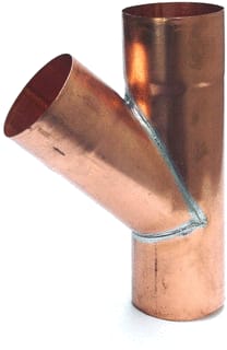 Wentzel - Fitting met 3 aansluitingen T-Stuk 80 45Gr Kop