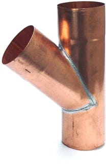 Wentzel - Fitting met 3 aansluitingen T-Stuk 100 45Gr Kop