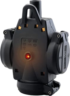 ABL - Koppelcontactstop (geaard) Schuko Hangkop Rub Ip54 Zw