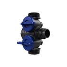 Henco - Pro-Flow CV/perslucht/tap/koelwater verdeler Manifold 1Xpo Eucn. Blauw