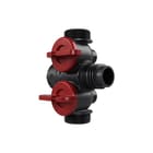 Henco - Pro-Flow CV/perslucht/tap/koelwater verdeler Manifold 1Xpo Eucn. Rood