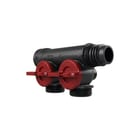 Henco - Pro-Flow CV/perslucht/tap/koelwater verdeler Manifold 2Xp Eucn. Rood