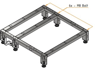 Cellpower - Toeb./onderd. accu/batterij/oplader cp subframe incl.zijplaten ces