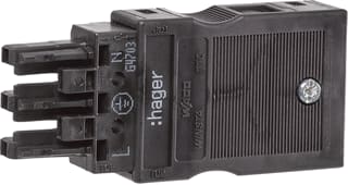 Hager - Tehalit Ecoline Conn. v insteekbare gebouwinstall. Teha Ingangsconnector 3P Xd