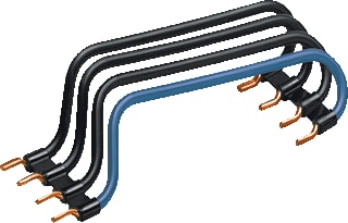 Hager - Univers Bedradingsset voor installatiekast Bedrset 4P Zw/Bl 125 Kc425