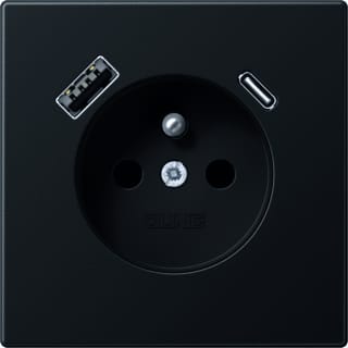 Jung - LS RANGE Wandcontactdoos (WCD schakelmat.) Wcd Pen+Lad Ant Usb A+C