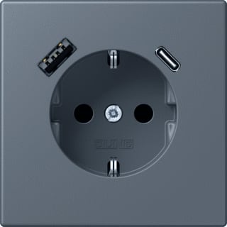 Jung - LS RANGE Wandcontactdoos (WCD schakelmat.) Wcd Ra+Lad A+C S+ Lc32011