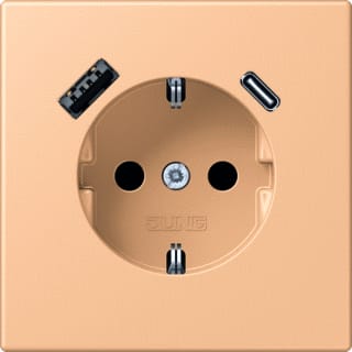 Jung - LS RANGE Wandcontactdoos (WCD schakelmat.) wcd ra+lad a+c s+ lc32122