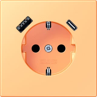 Jung - LS RANGE Wandcontactdoos (WCD schakelmat.) wcd ra+lad a+c s+ lc4320p