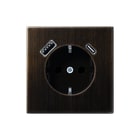 Jung - LS RANGE Wandcontactdoos (WCD schakelmat.) Wcd+Lad Messing Ant A+C