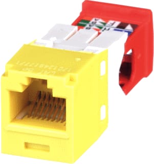 Panduit - Modulaire connector cj cat5e rj45 geel