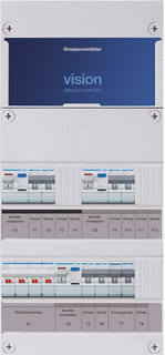 Hager - VISION Groepenkast, geassembleerd Grpverd. 3F Vkg222F63-Afr