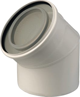 Ubbink - Ubifit Push-Fit Concentr. RGA/LTV hulpstuk 2 aansl. Bocht 45Gr Pp/Metl 100/150