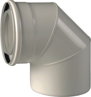 Ubbink - Ubifit Push-Fit Concentr. RGA/LTV hulpstuk 2 aansl. Bocht 87Gr Pp/Metl 100/150