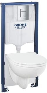 Grohe - Solido Bau Ceramic Inbouwelement wandcl. en spoelresrv grohe wc-pack 5-in-1 2pcs