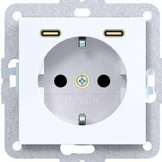 Hager - Wandcontactdoos (WCD schakelmat.) wcdschakm was4055wg